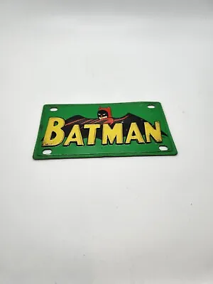 MARX BATMAN Mini 4x2 Tin Bicycle License Plate BATMANIA DC COMICS  • $52.16