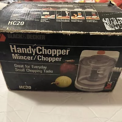 Vintage Black & Decker Small Handy Chopper Mincer Mini Food Processor HC-20 • $20