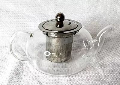 Clear Glass Tea Pot With  Removable Steel Infuser H 4  • $17