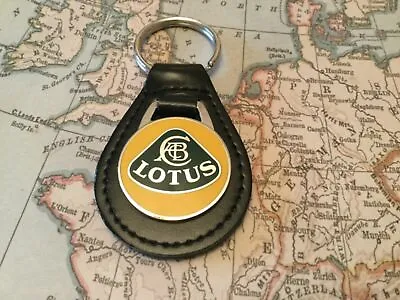 LOTUS ENAMEL Quality Black Real Leather Keyring ELISE EVORA EXIEGE ESPRITE • $7.41