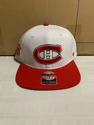 Montreal Canadiens NHL '47 Brand White Sure Shot Adjustable Snapback Hat • $24.99