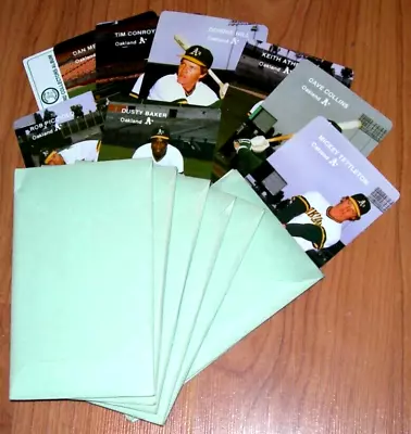 1985 Mothers Cookies Oakland A's Baseball Cards 7 Envelopes With 8 Cards In EX+ • $10