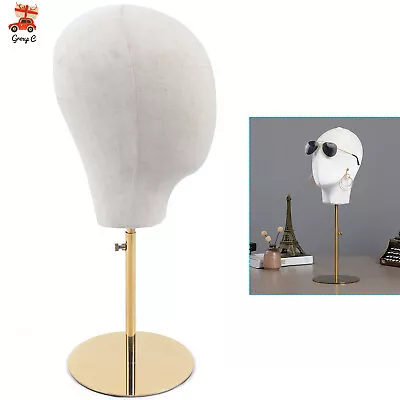 Metal Mannequin Head For Wig Making Hat Display With Adjustable Stand Holder • $24.70