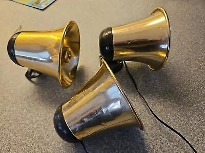 3 Vintage Gold Cb Radio Pa Horn Speaker High Quality  • $16