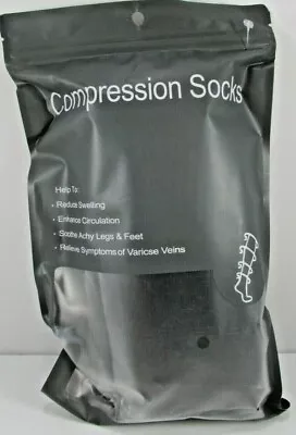 NEW Adult Compression Socks Set Of 3 Large/X Large; Black By Miracle Socks • $12.99