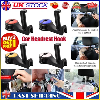 £4.29 • Buy Car Seat Back Hooks Bag Storage Headrest Hook Hanger Mobile Phone Holder Bracket