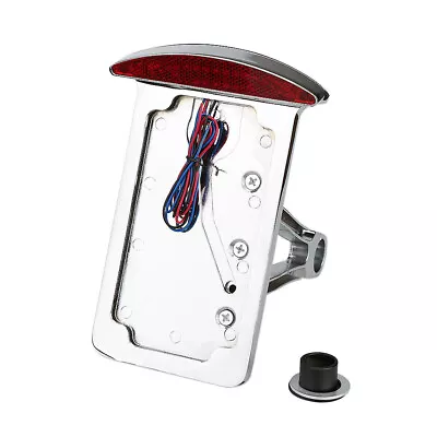 Chrome Vertical Side Mount License Plate Bracket Tail Light For Harley Davidson • $39.84