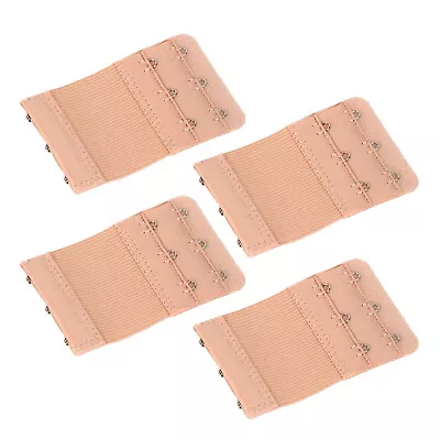 Bra Extender 3 Hook Elastic Extension Strap Plus Size Clip On Maternity Beige 4X • $6