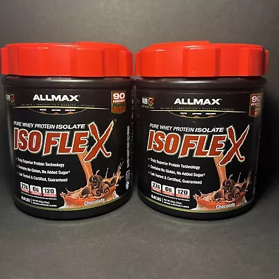 2 ALLMAX ISOFLEX Whey Protein Isolate Chocolate 0.9lb 425g Zero Fat & Sugar • $45