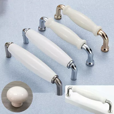 Kitchen Cupboard Vintage Ceramic Handles Door Cabinet Pull Knob Alloy Handle New • $4.83