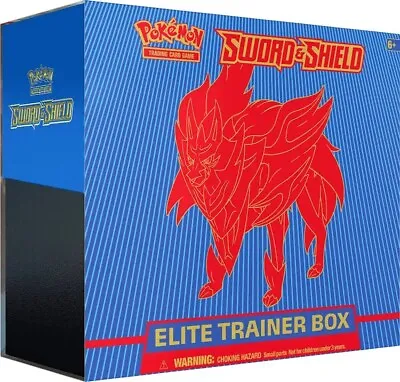 $69.99 • Buy Pokemon TCG: Sword And Shield Zamazenta Elite Trainer Box - Factory Sealed ETB