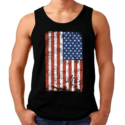 £10.95 • Buy Velocitee Mens Vest American Flag USA Stars & Stripes America Biker A22527