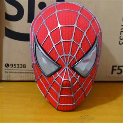 Movie Spider-Man Tobey Maguire Cosplay Mask Full Face Headgear Halloween Prop • $103.79
