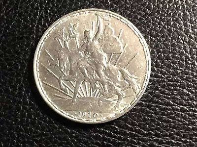 Mexico 1910 Un Peso Independence Silver Coin White And Bright • $210