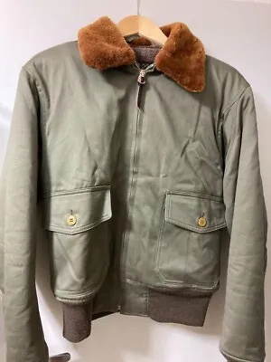 Real McCOY'S Flight Jacket Type B-10 Men's Size 40 Khaki • $945.20