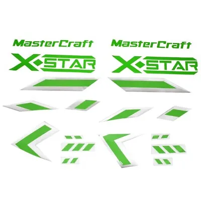 MasterCraft Boat Raised Decals 750171 | X Star Lime Green (18 PC Kit) • $746.67