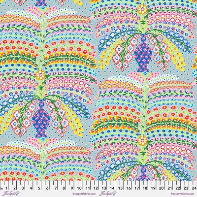 Kaffe Fassett 85 & Fabulous Persian Vase Gp100 Gray Cotton Fabric 1/2 Yd • $6.50