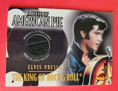 Elvis Presley Worn Leather Jacket Swatch Relic Card 2001 Topps American Pie King • $139.95