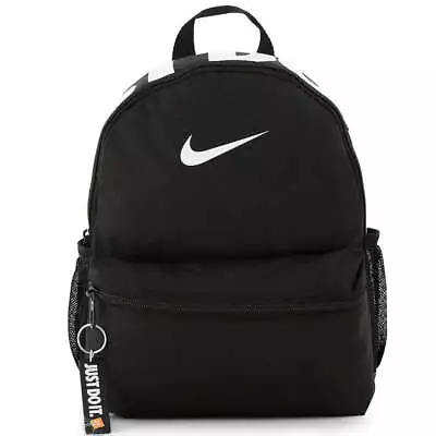 Nike Kids' 11L Brasilia Just Do It Mini Backpack - Black/White • $65