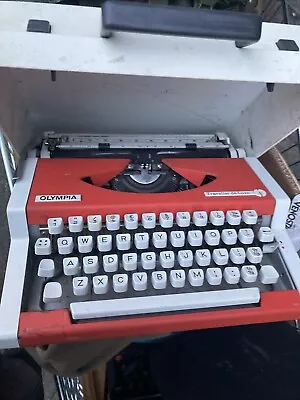 Olympia Traveller De Luxe Typewriter. LIMITED EDITION. Rare Orange. Vintage • £49.97