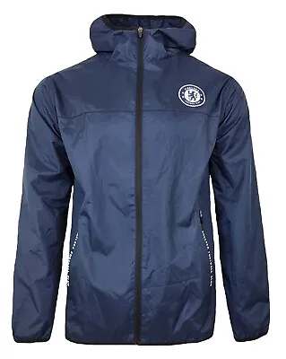 Chelsea FC Football Shower Jacket Mens Medium Hoodie Hooded Top Rain Coat CHH31 • £29.95
