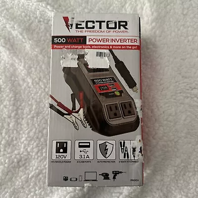 VECTOR 500 Watt Power Inverter Dual Power Inverter Two USB Charging. NIB. • $25