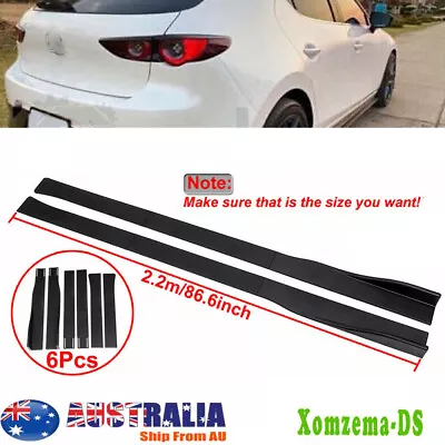 86.6'' For Mazda 3 BK BL BN Side Skirts Extension Rocker Panel Lip Glossy Black • $45.95