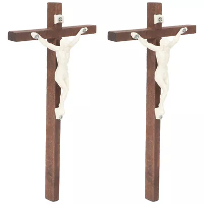 Catholic Wooden Wall Cross Set For Home Decor • $10.16