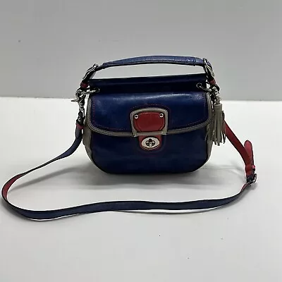 Coach Women's Willis 19031 Blue Leather Turn Lock Detachable Strap Crossbody Bag • $84.99