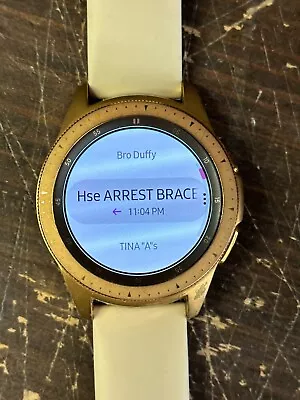 Samsung Galaxy SM-R810 42mm Watch 42mm Gold Rose Smartwatch **AS IS UNTESTED** • $39.95