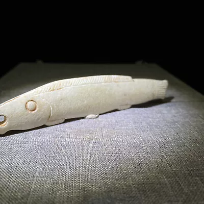 Old Chinese Hetian Jade Carving Dynasty Palace Fish Statue • $68.38