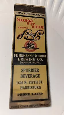 Matchpack Fuhrmann And Schmidt Brewing Co • $9.50