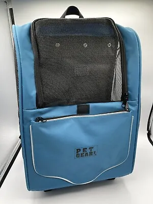 Pet Gear Inc Blue Backpack Rolling Tote For Small Pet • $19.99