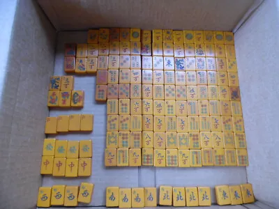 152 Vintage Butterscotch Bakelite / Catalin  Mah Jong Tiles • $219.99