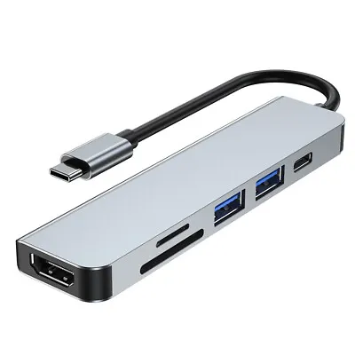 $22.50 • Buy Type-C Hub Adapter Multifunction 6 In 1 Adapter Type C USB C Dock Station Hub 