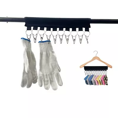 Multifunctional Cap Organizer 10 Clips Travel Foldable Hangers For Socks Towel • $5.01