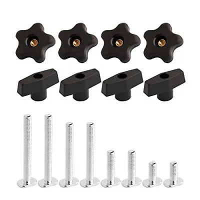 POWERTEC 71121 T-Track Knob Kit W/ Threaded Knobs And 5/16”-18 T Bolts For Wo... • $20.02