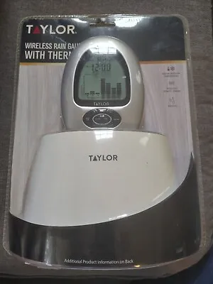 Taylor Wireless Rain Gauge W/ Thermometer NIB • $19.95