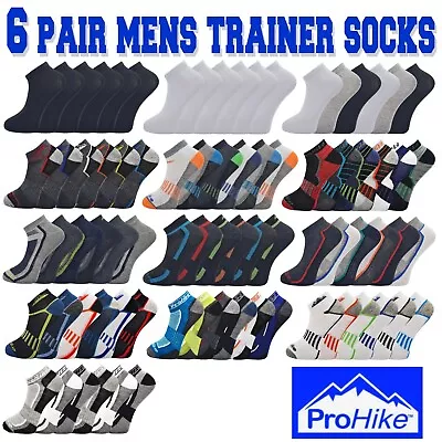 Mens Trainer Ankle Socks Adults Shoe Liners Running Cycle Gym Sports 6 Pairs • £4.85
