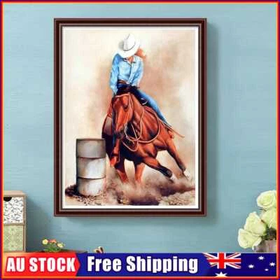 $11.69 • Buy 5D DIY Diamond Painting Kits Full Round Drill Riding Cowboy Rhinestone (G968 )