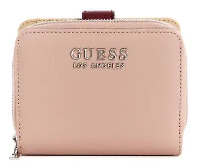 $52.95 • Buy GUESS Johnstown ZIP-AROUND FOLD-OVER LOGO WALLET PURSE Pink AUTHENTIC New BNWT