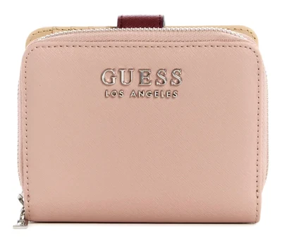 $52.95 • Buy GUESS Johnstown ZIP-AROUND FOLD-OVER LOGO WALLET PURSE Pink AUTHENTIC New BNWT