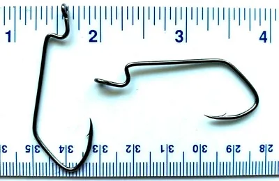 100 Matzuo 142010 Black Sickle J-Bend Worm Fish Hooks Size 2/0 • $13.99