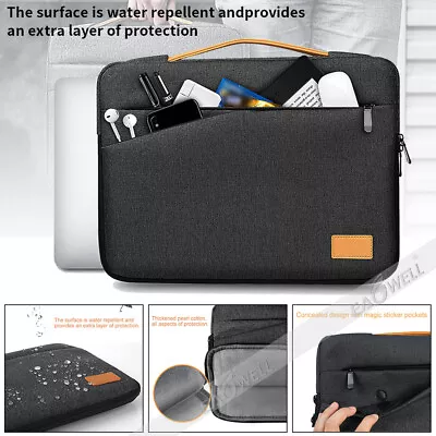 Laptop Sleeve Bag Carry Case Cover Pouch For MacBook Air Pro 13 -15.6  Dell HP • £14.99