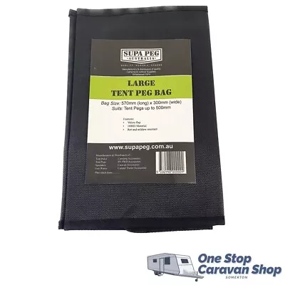 $28.45 • Buy Supa Peg TPB03 Large Canvas Tent Peg Bag