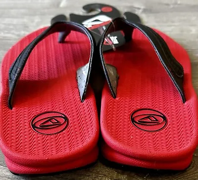 New Reef Flex Performance Flip Flops Sandals Red And Black (Men's Size 11) NEW! • $29.99