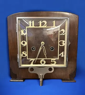 Handsome Art Deco German Haller” Oak Westminster Chime Mantle Clock • £150