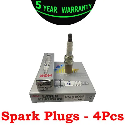 4pack Ngk Spark Plugs Laser Platinum Resistor Made In Japan 3199 BKR6EQUP New • $54.44