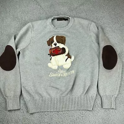 AKOO & CO Search And Rescue Embroidered Dog Gray Sweater • $60