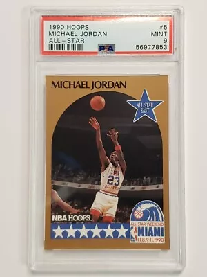 1990 Hoops #5 Michael Jordan All-Star PSA 9 Mint (BRAND NEW SLAB!) • $21.99